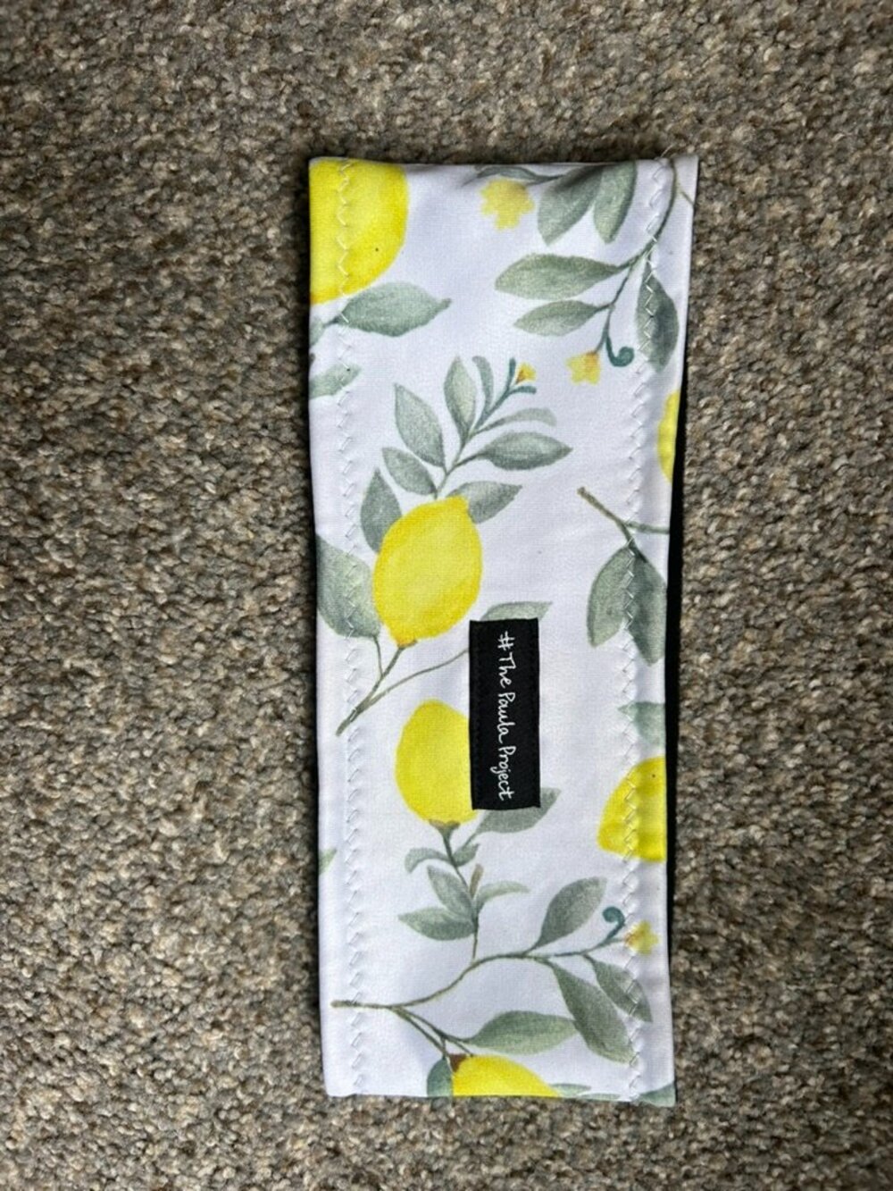 Skida Alpine White & Yellow Lemon Print Headband - Picture 3 of 3